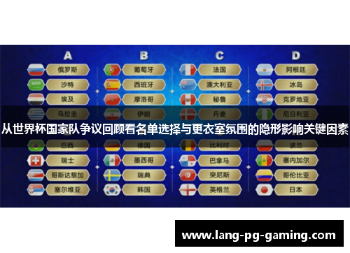 从世界杯国家队争议回顾看名单选择与更衣室氛围的隐形影响关键因素